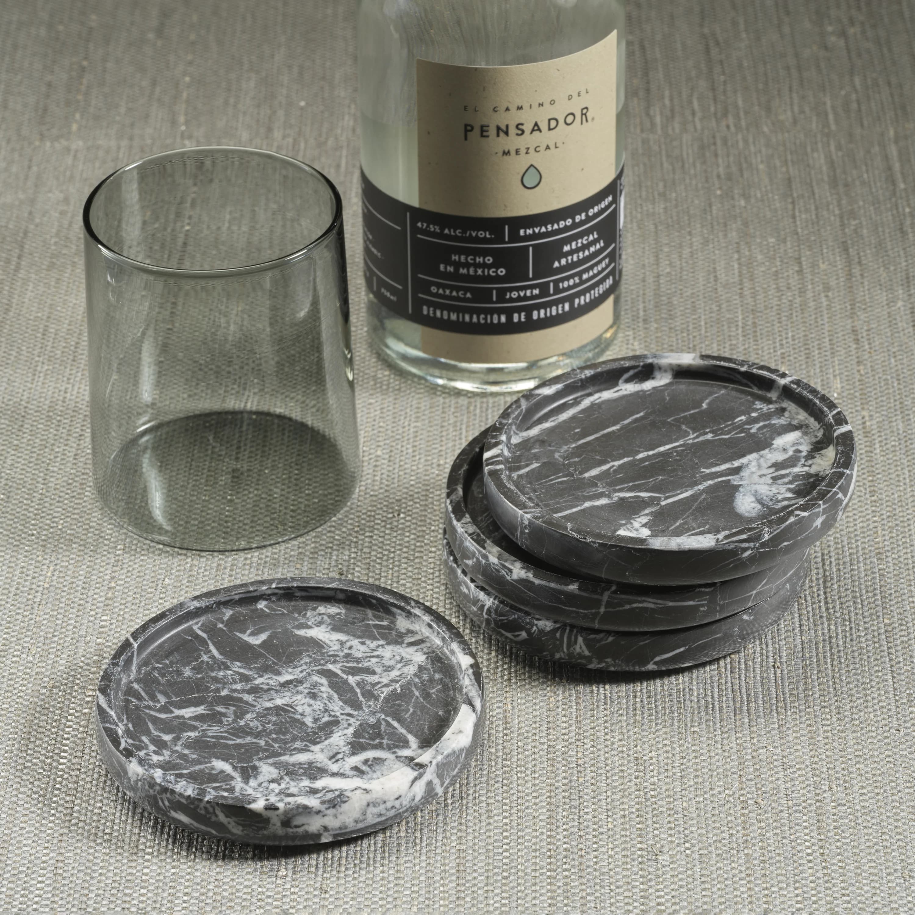 Marble Coaster - Black Marquino